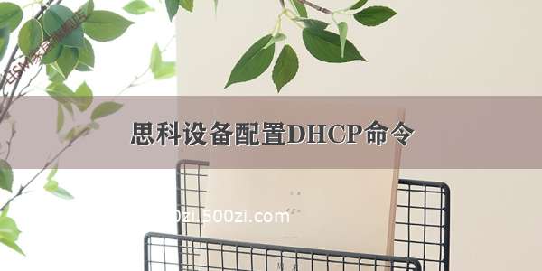 思科设备配置DHCP命令