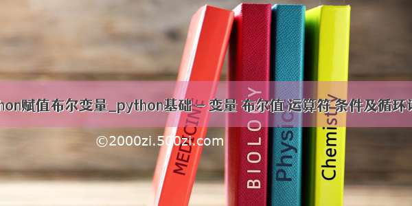 python赋值布尔变量_python基础 - 变量 布尔值 运算符 条件及循环语句
