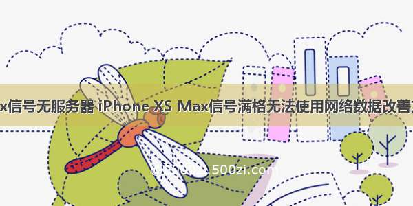 max信号无服务器 iPhone XS Max信号满格无法使用网络数据改善方法