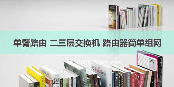 单臂路由 二三层交换机 路由器简单组网