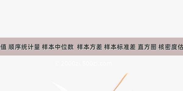 样本均值 顺序统计量 样本中位数  样本方差 样本标准差 直方图 核密度估计曲线