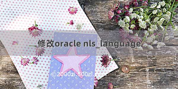 修改oracle nls_language