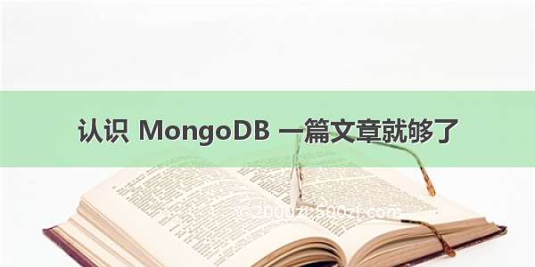 认识 MongoDB 一篇文章就够了