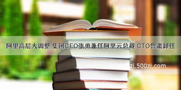 阿里高层大调整 集团CEO张勇兼任阿里云总裁 CTO鲁肃卸任