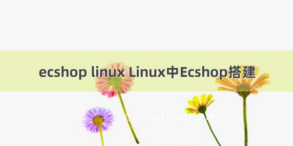 ecshop linux Linux中Ecshop搭建