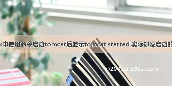 linux中使用命令启动tomcat后显示tomcat started 实际却没启动的问题