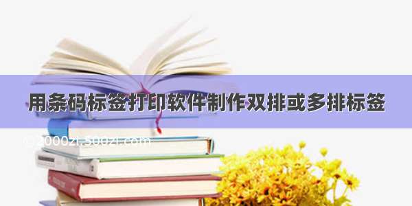 用条码标签打印软件制作双排或多排标签