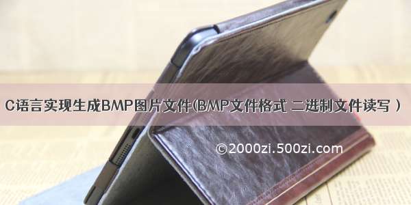 C语言实现生成BMP图片文件(BMP文件格式 二进制文件读写）