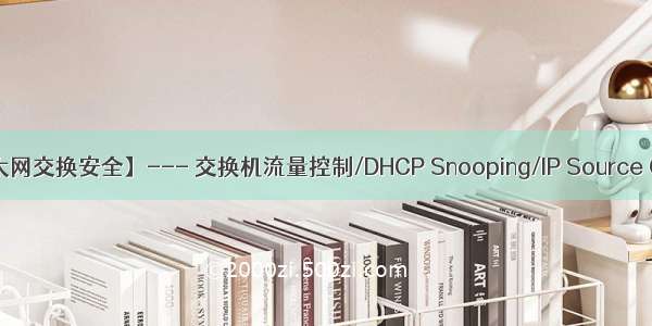 【以太网交换安全】--- 交换机流量控制/DHCP Snooping/IP Source Guard