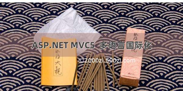 ASP.NET MVC5  多语言国际化