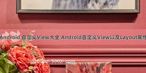 Android 自定义View大全 Android自定义View以及Layout属性