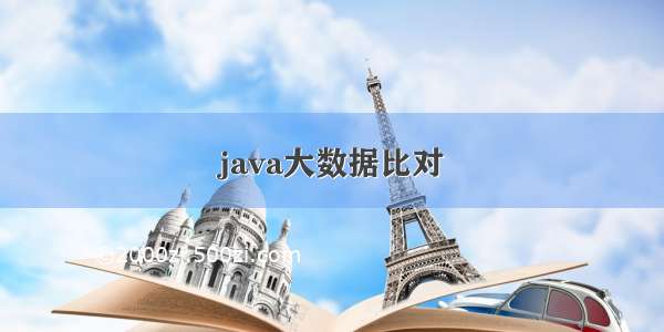 java大数据比对