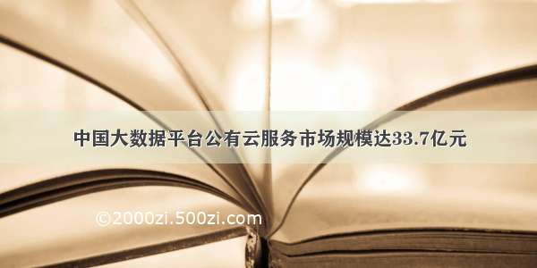 中国大数据平台公有云服务市场规模达33.7亿元