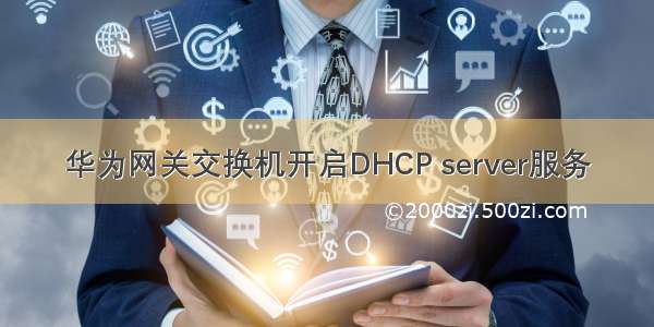 华为网关交换机开启DHCP server服务