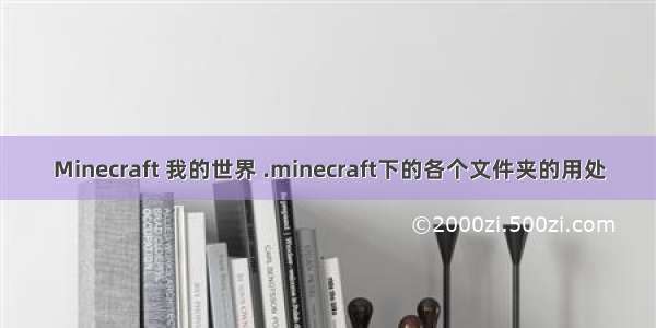 Minecraft 我的世界 .minecraft下的各个文件夹的用处