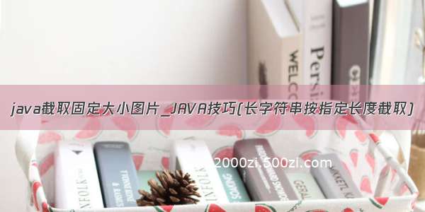 java截取固定大小图片_JAVA技巧(长字符串按指定长度截取)