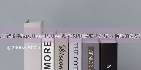 人工智能换脸python_Python史诗级P图换脸小程序 AI换脸的简易版