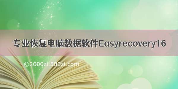 专业恢复电脑数据软件Easyrecovery16