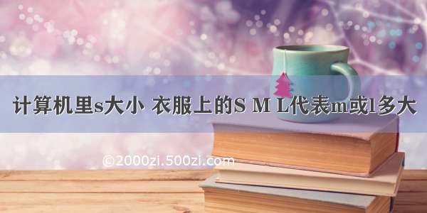 计算机里s大小 衣服上的S M L代表m或l多大