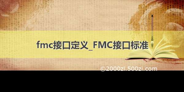 fmc接口定义_FMC接口标准