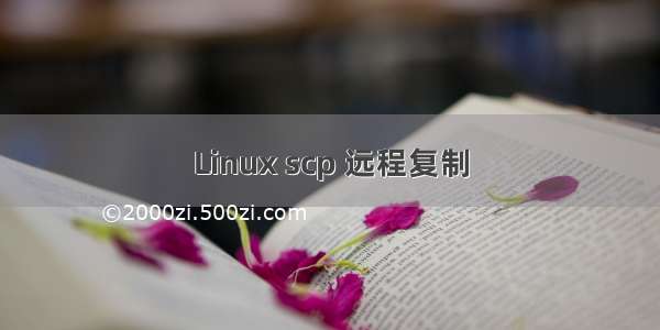 Linux scp 远程复制