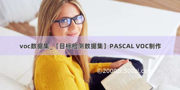 voc数据集_【目标检测数据集】PASCAL VOC制作