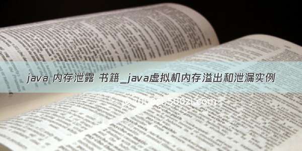 java 内存泄露 书籍_java虚拟机内存溢出和泄漏实例