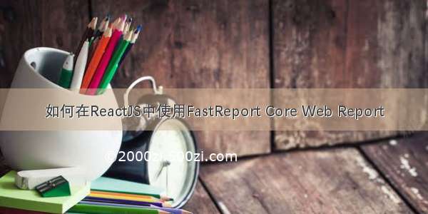 如何在ReactJS中使用FastReport Core Web Report