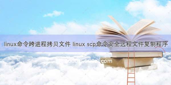 linux命令跨进程拷贝文件 linux scp命令安全远程文件复制程序