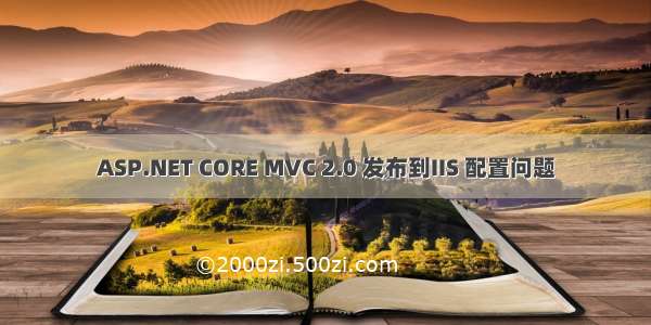 ASP.NET CORE MVC 2.0 发布到IIS 配置问题