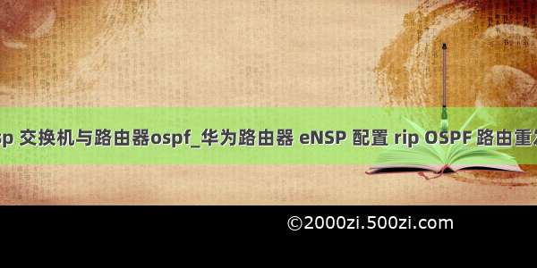 ensp 交换机与路由器ospf_华为路由器 eNSP 配置 rip OSPF 路由重发布