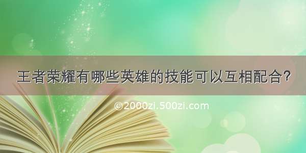 王者荣耀有哪些英雄的技能可以互相配合？