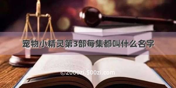 宠物小精灵第3部每集都叫什么名字