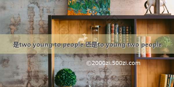 是two young to people 还是to young two people