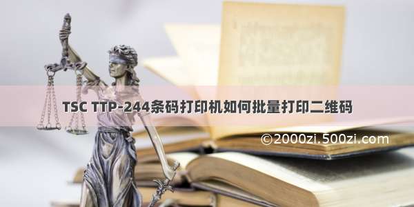 TSC TTP-244条码打印机如何批量打印二维码