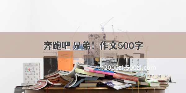 奔跑吧 兄弟！作文500字