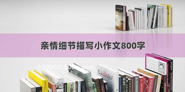 亲情细节描写小作文800字