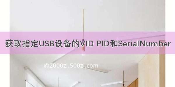 获取指定USB设备的VID PID和SerialNumber