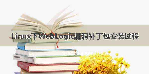 Linux下WebLogic漏洞补丁包安装过程