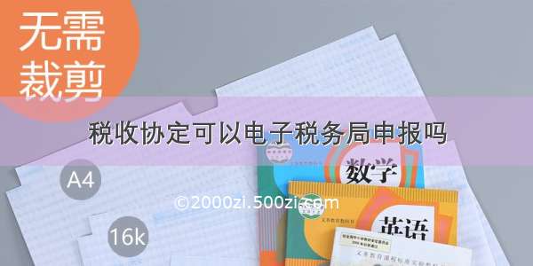 税收协定可以电子税务局申报吗