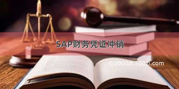 SAP财务凭证冲销