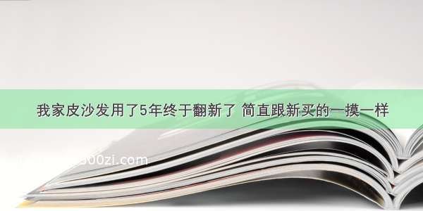 我家皮沙发用了5年终于翻新了 简直跟新买的一摸一样