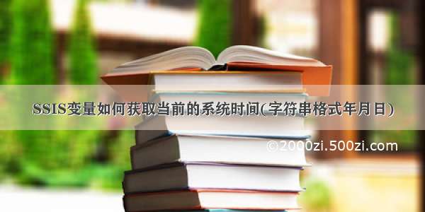 SSIS变量如何获取当前的系统时间(字符串格式年月日)