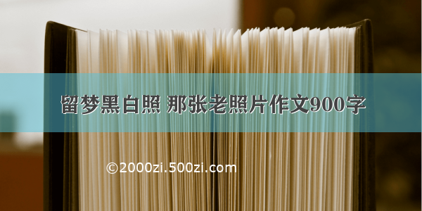 留梦黑白照 那张老照片作文900字