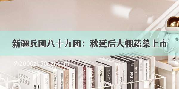 新疆兵团八十九团：秋延后大棚蔬菜上市