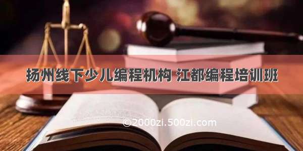 扬州线下少儿编程机构 江都编程培训班