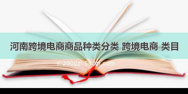 河南跨境电商商品种类分类 跨境电商 类目