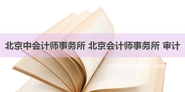 北京中会计师事务所 北京会计师事务所 审计