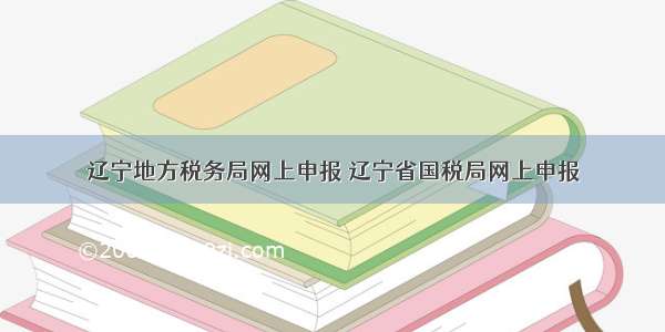 辽宁地方税务局网上申报 辽宁省国税局网上申报