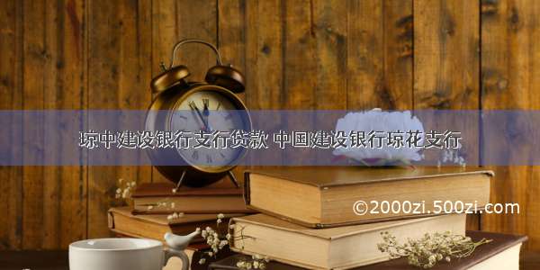 琼中建设银行支行贷款 中国建设银行琼花支行